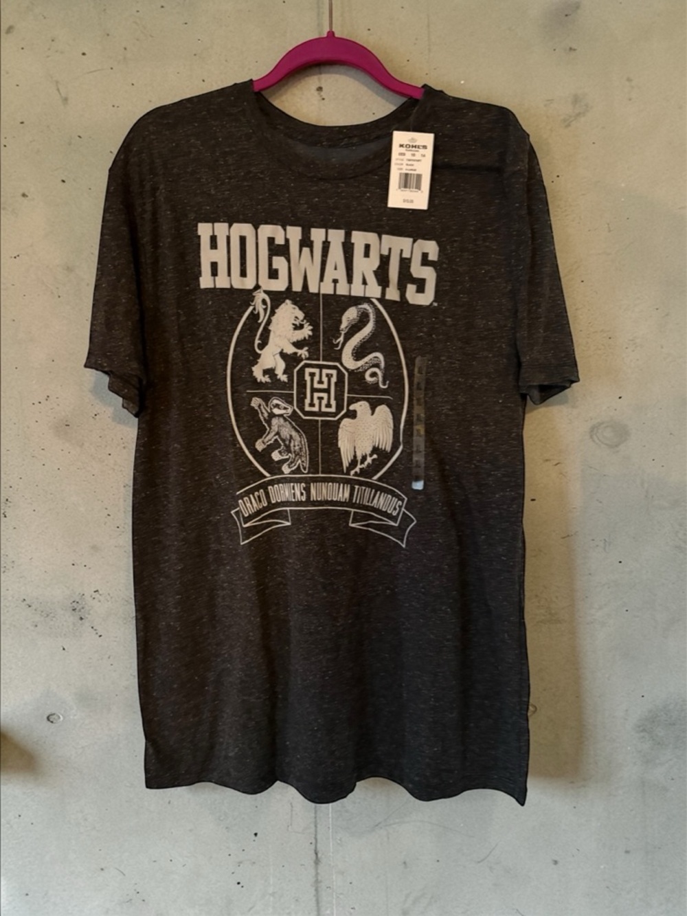 Kohl's Hogwarts Graphic Tee - Dark Gray